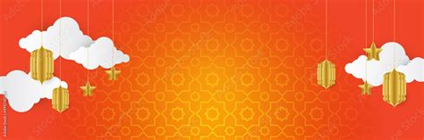 Stylish golden mosque design islamic banner background Stock Vector ...