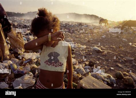 Child Labor Poor Girl Work At Dump Natal City Rio Grande Do Norte State