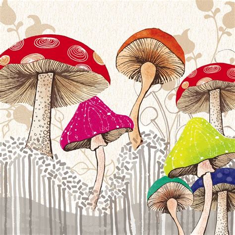 Amanda Dilworth Warning Mushroom Art Mushroom Drawing Watercolor Art