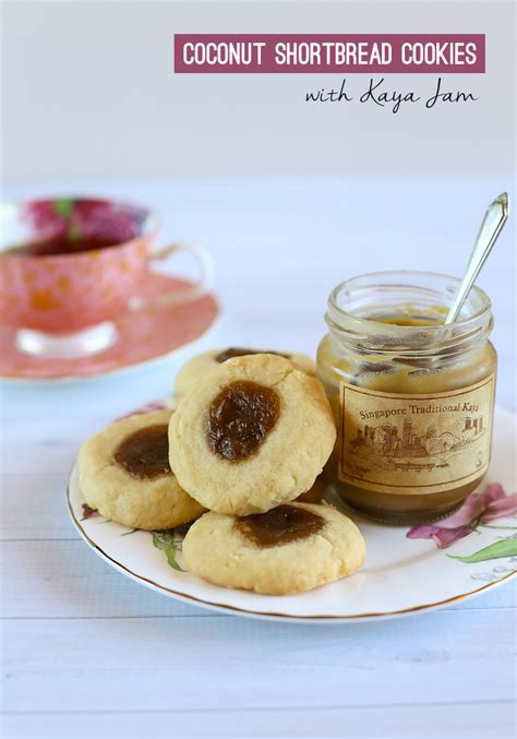 Coconut Shortbread Cookies With Kaya Jam Love Swah