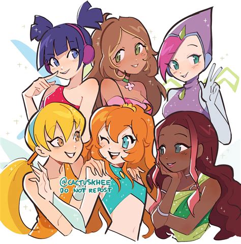 Bloom Stella Flora Musa Tecna And More Winx Club Drawn By Khee