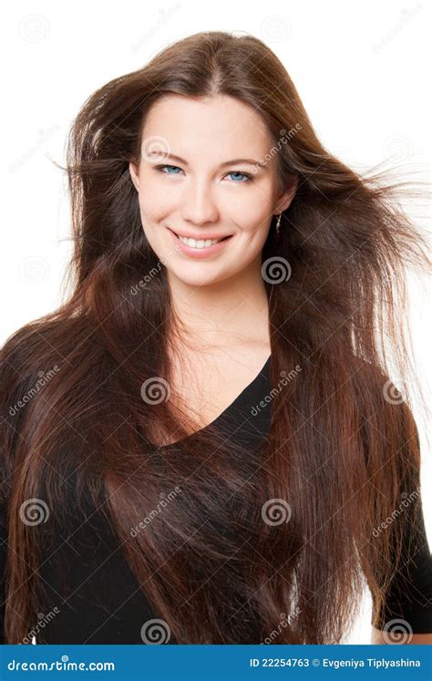 A Beautiful Girl With Long Hair Stock Image Image Of Pretty