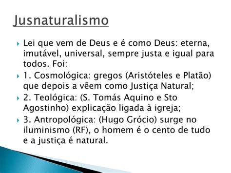 Teoria Do Direito Jusnaturalismo Positivismo Ordens Normativas