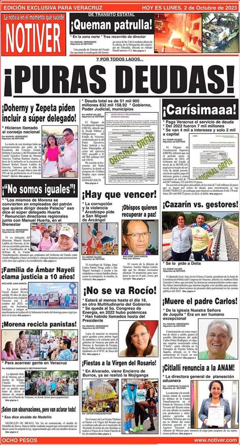 LA PORTADA LUNES 2 DE OCTUBRE 2023