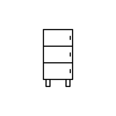 Chest Of Drawers Vector Icon 22767603 Vector Art At Vecteezy