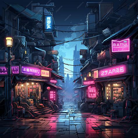 Premium Photo Cyberpunk Bazaar Step Into A Cyberpunk Bazaar Where Technolo Digital Concept Art