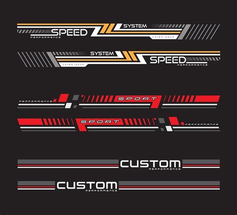 Wrap Design For Car Vectores Sports Stripes Car Stickers Color Negro