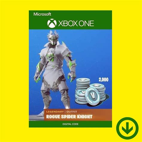 Fortnite ローグスパイダーナイト スキン 500 V Bucks Xbox One版 プロダクトコード 即納！激レア