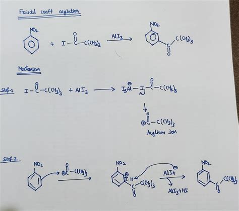 Solved Q3 A Nitrobenzene Undergoes Friedel Crafts Acylation With