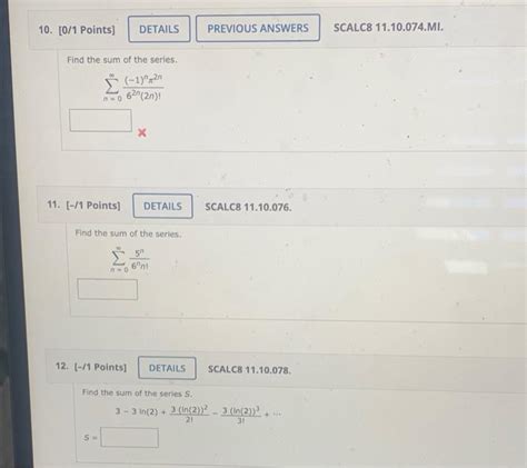 Solved 10 0 1 Points DETAILS PREVIOUS ANSWERS SCALC8 Chegg