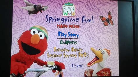 Elmo S World Springtime Fun Menu Walkthrough Youtube