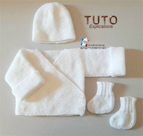 TUTO tricot bébé tutoriel Patron layette bb à tricoter pdf