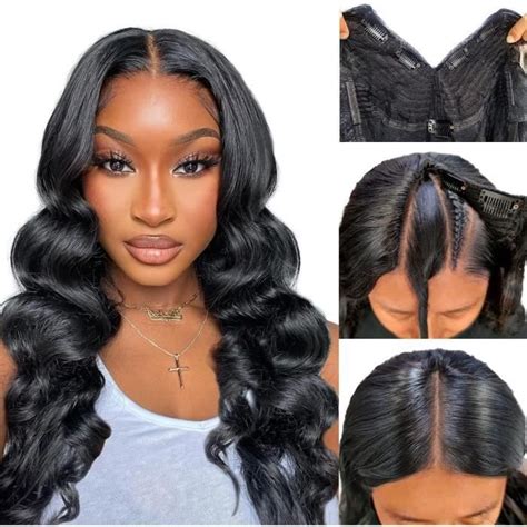 Perruque Femme Naturelle Bresilienne V Part Wig Human Hair Body Wave