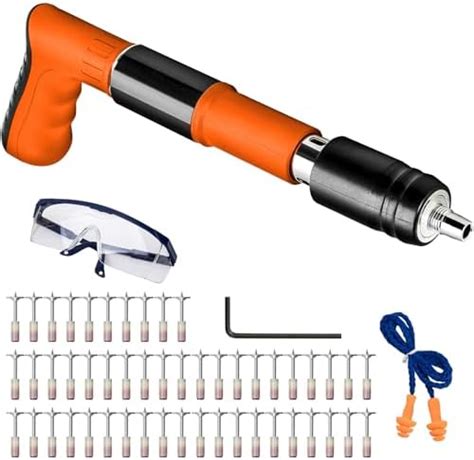 Caramote Mini Manual Nail Gun Set With Pcs Nails Concrete Wall