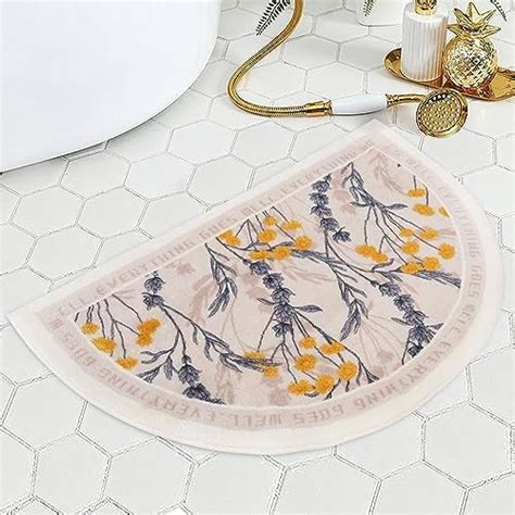 Amazon Truedays Colorful Boho Bath Mat Half Round Water Absorbent