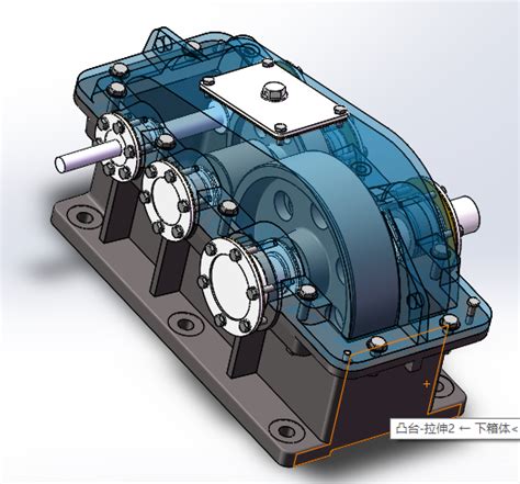 二级减速器3d模型下载三维模型solidworks模型 制造云 产品模型