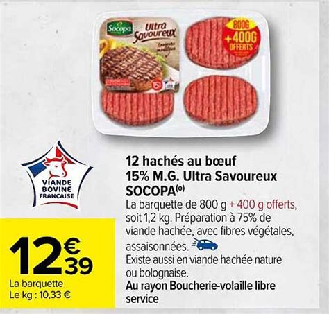 Promo Hach S Au B Uf M G Ultra Savoureux Socopa Chez Carrefour