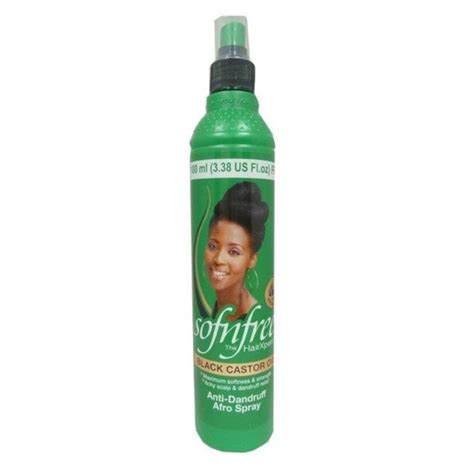 Sofn Free Black Castor Oil Anti Dandruff Curl Moisturising Spray