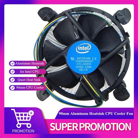 Cooler de cpu ventilador de 90mm dissipador de calor de alumínio