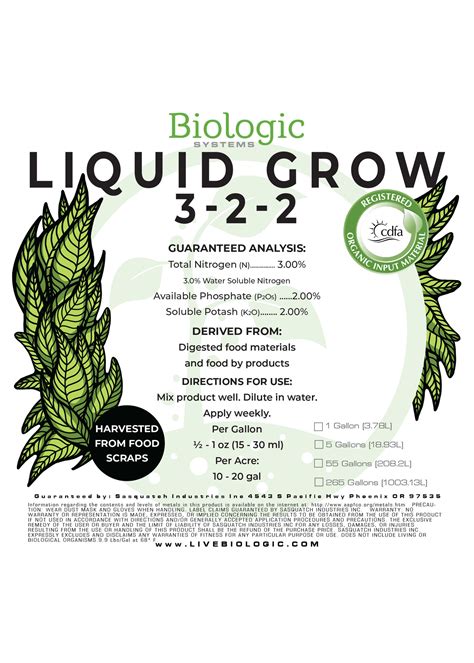 Liquid Grow Biologic Crop Solutions