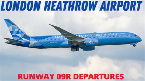 London Heathrow Airport Plane Spotting 2021 Runway 09R Departures