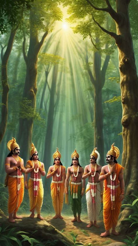 Create An Image Depicting The Pandavas Performing The Last F By