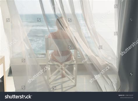 Naked Beautiful Female Bikini Sitting On Stock Photo Shutterstock