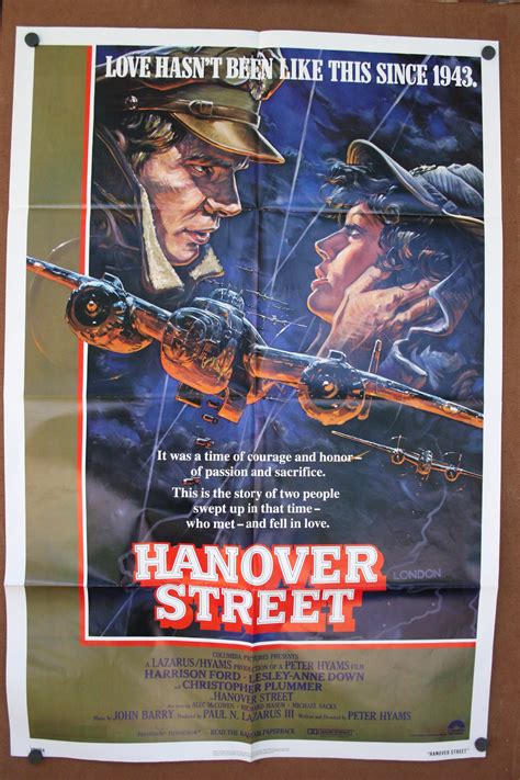 HANOVER STREET, Original Harrison Ford Poster - Original Vintage Movie ...