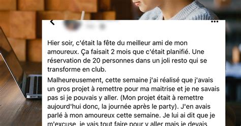 Son Amoureux Pète Sa Coche Et Efface Son Projet De Maitrise Car Elle Ne