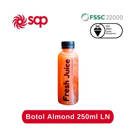 Jual Botol Almond 250 Ml LN 1 Polybag Isi 140pcs KHUSUS GOJEK