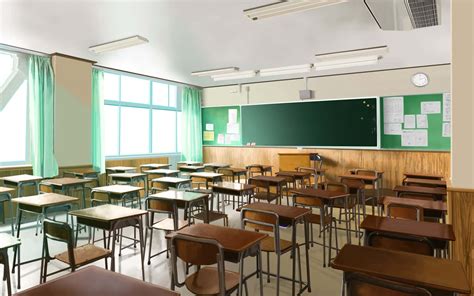 Download High School Students Learning in their Anime Classroom ...