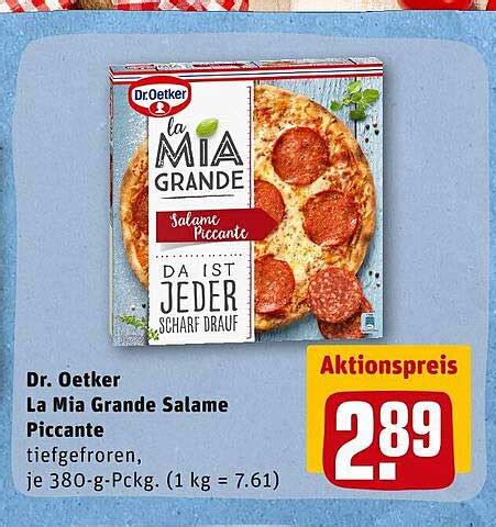 Dr Oetker La Mia Grande Salame Piccante Angebot Bei Rewe Prospekte De