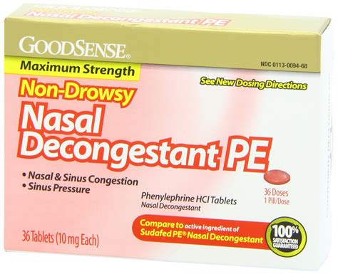 Goodsense Maximum Strength Nasal Decongestant Pe Phenylephrine Hcl