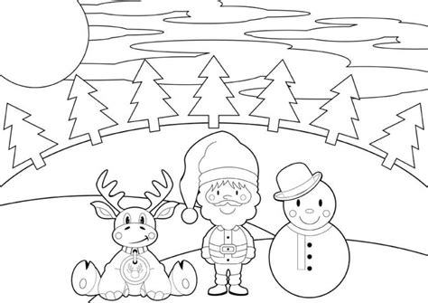 Free Santa And Reindeer Coloring Pages Printable, Download Free Santa ...