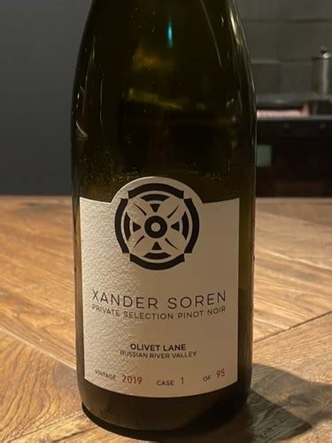 Xander Soren Olivet Lane Private Selection Pinot Noir Vivino Us