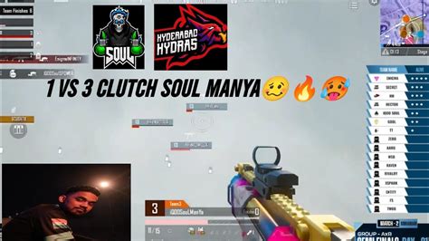 BGMI SCRIMS 1 VS 3 CLUTH SOUL MANYA KAMAL GAMING YouTube