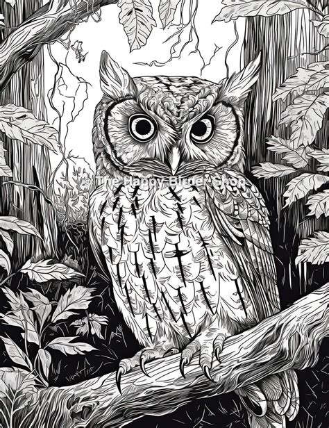 Great Horned Owl Coloring Page For Owl Coloring Page For Great Horned