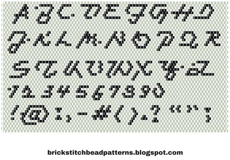 Brick Stitch Bead Patterns Journal Alphabets Free Brick Stitch