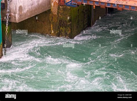 Turbulent waters as the ferry left the terminal in Digby, Nova Scotia ...