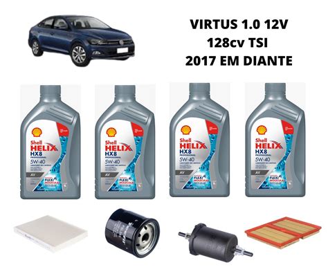 KIT REVISÃO TROCA DE OLEO VIRTUS 1 0 TSI 2017 EM DIANTE troca de oleo