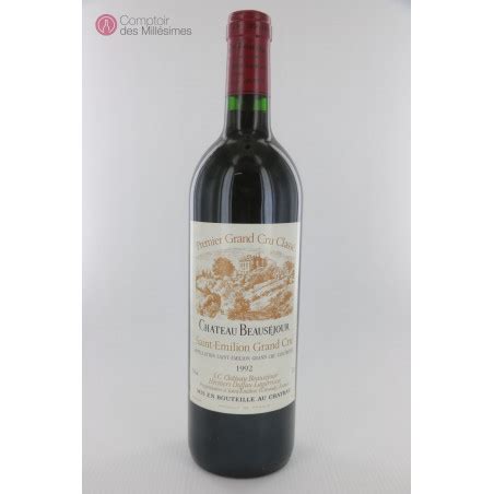 Château Beauséjour Duffau Lagarosse 1992 St Emilion 1er Cru B