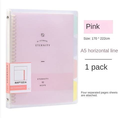 A5 Pembe B5 A4 A5 Yüksek Kaliteli Ciltli Defter Gevşek Yaprak Spiral