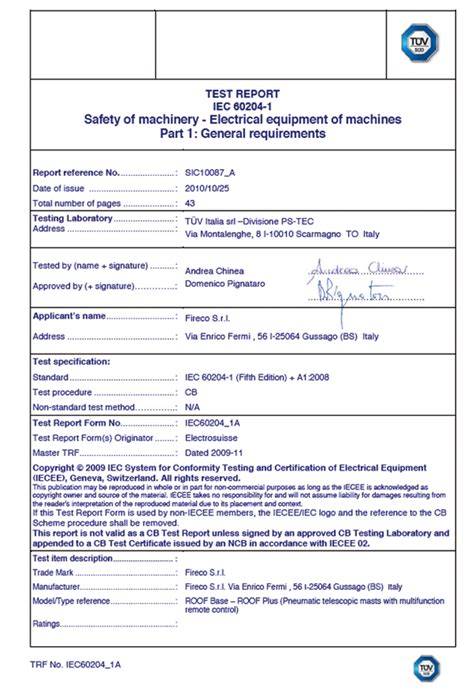 IEC 60204 1 Fireco