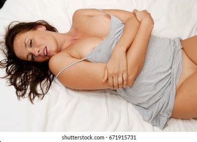 Sexy Girl Bed Nude Breast Stock Photo Shutterstock