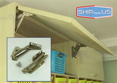 Spring Loaded Hinge Cabinet Door Lift Up Flap Top Support Kitchen Hinges Stay Sprung In Cabinet