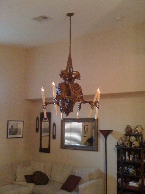 Static Triple Skeleton Chandelier