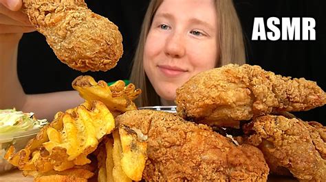 Asmr Fried Chicken Mukbang No Talking Eating Sounds Youtube