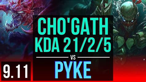 Cho Gath Vs Pyke Top Early Solo Kills Kda Solo Kills