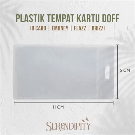 Jual Plastik Cover Kartu Tempat Id Card Emoney Pvc Flazz Doff Premium