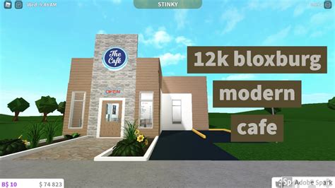 Bloxburg Cafe Aesthetic Cafe 35k Bloxburg Speed Build Youtube